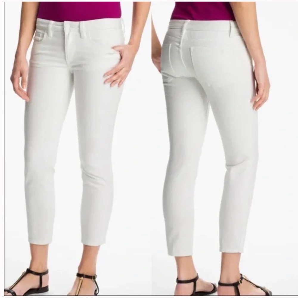 Tory Burch white Alexa cropped skinny jeans size 26